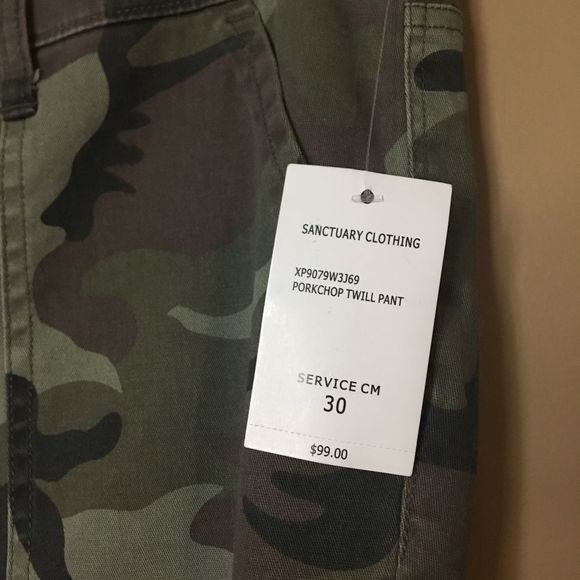 Sanctuary army fatigue pork chop twill pants 30 - Picture 3 of 6